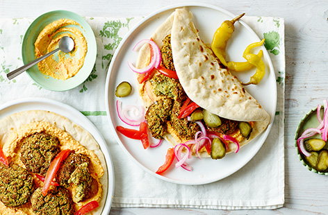 Use your air-fryer to make these wonderful, 25-minute falafel wraps