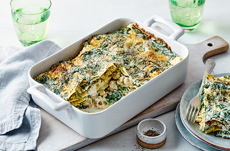 Make this chicken and spinach lasagne up to 12 hours in advance and bake when needed