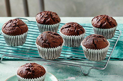 Fancy a quick and easy sweet treat? These air-fryer double chocolate muffins are ready in just 15 minutes