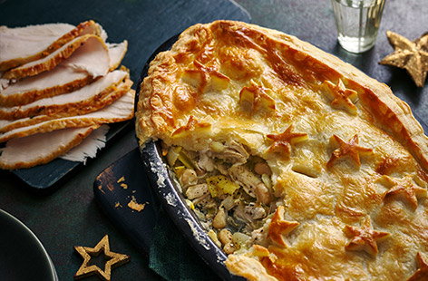 This hearty pie is packed with leftover turkey and creamy cannellini beans