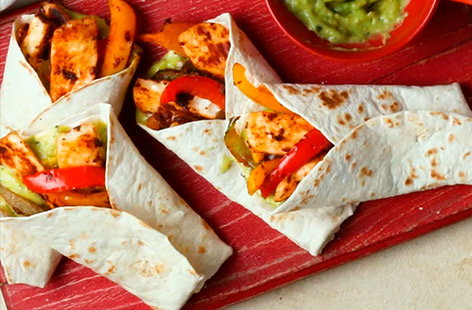 Halloumi fajitas