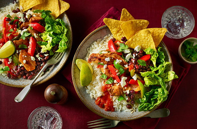 Tuesday: Chicken fajita rice bowl