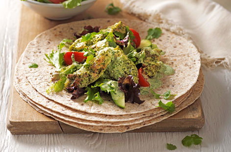 Enjoy Britain's favourite Indian dish - chicken tikka masala - but in a delicious on-the-go lunch wrap