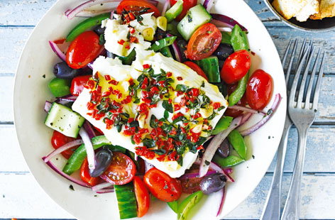 Enjoy the taste of the Mediterranean with this vibrant and colourful Greek salad