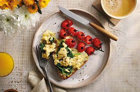 For an easy veggie breakfast that's ready in just 15 mins, try this green scrambled eggs recipe