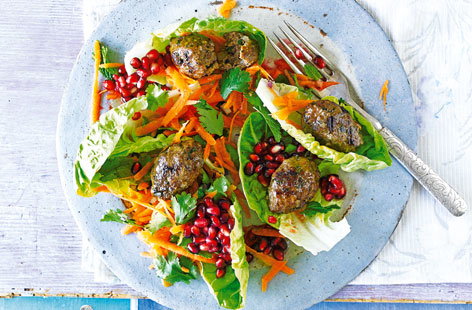 Bring the taste of the Middle East to your dining table with this mouthwatering lamb kofte salad