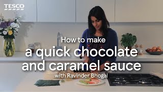 Quick caramel and chocolate sauce