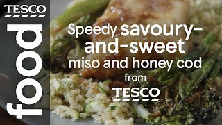 Speedy savoury-and-sweet miso and honey cod