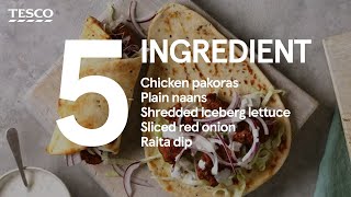 5-ingredient chicken naan wraps