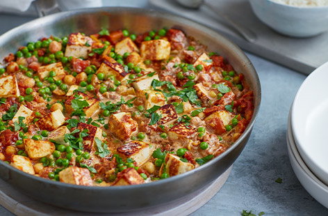 Pea and paneer curry