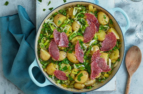 Peas are a freezer staple that shine in this pea and potato stew