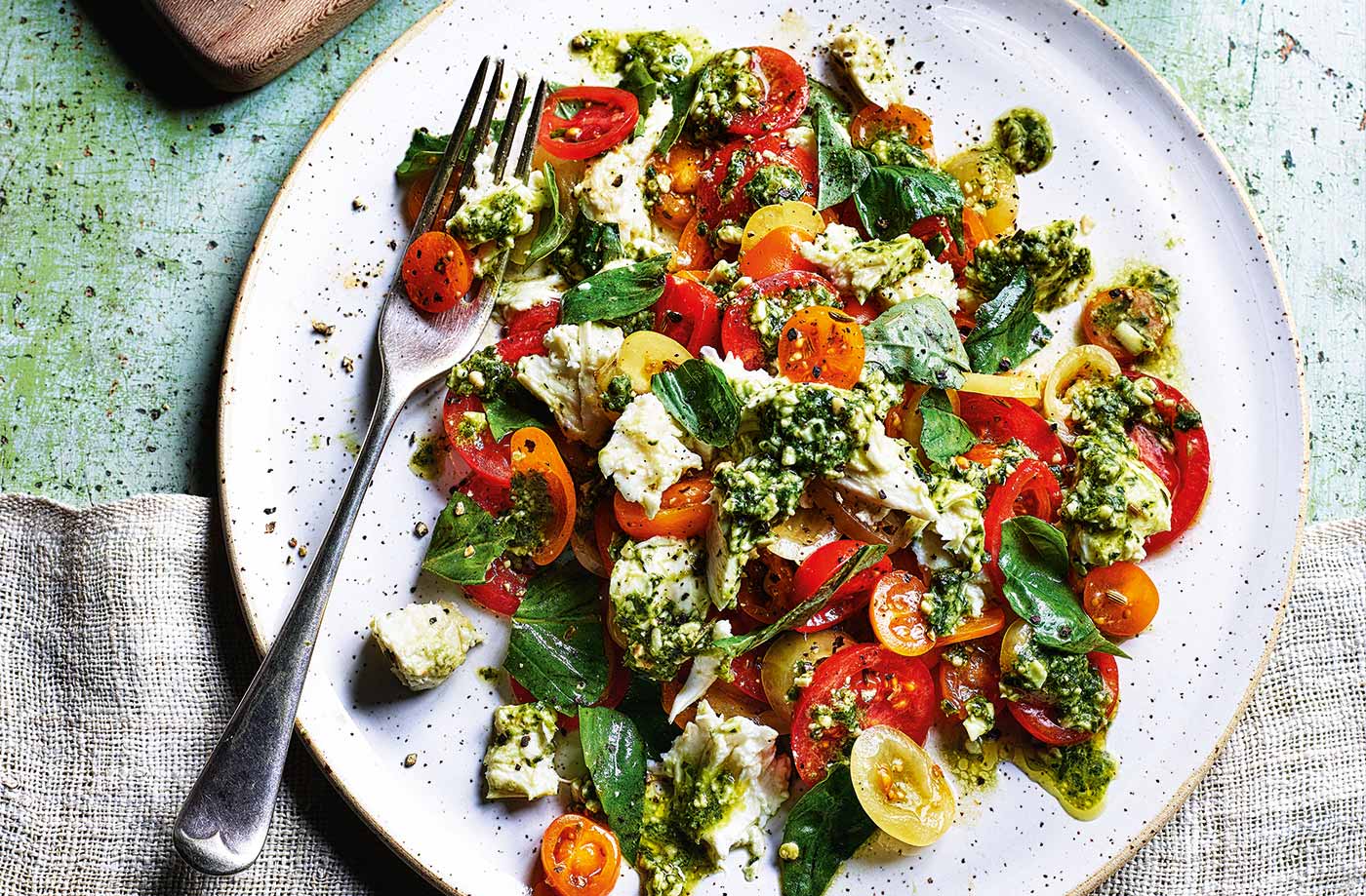 Marinated mozzarella salad recipe