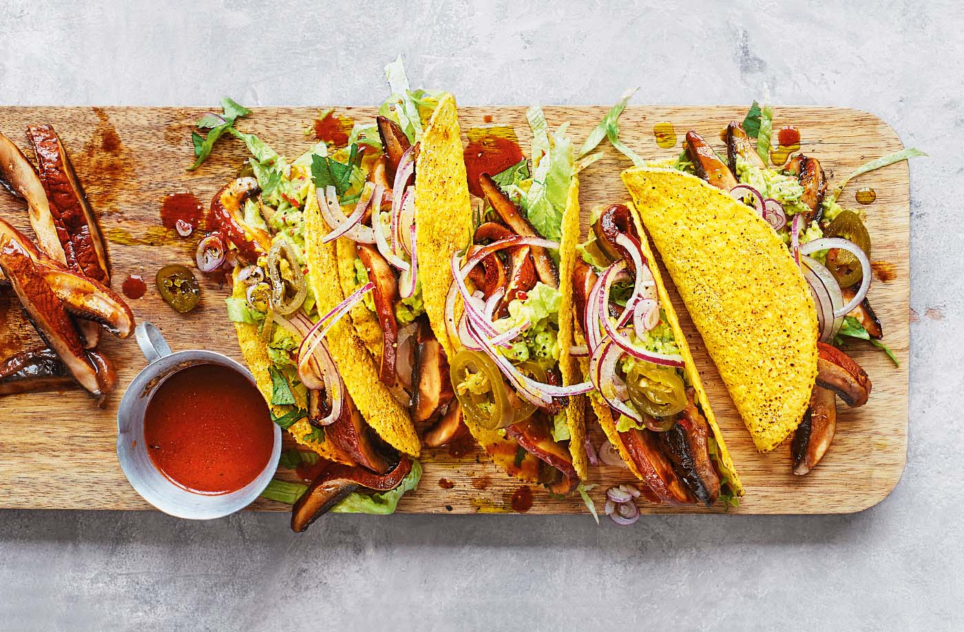 Smoky mushroom tacos recipe