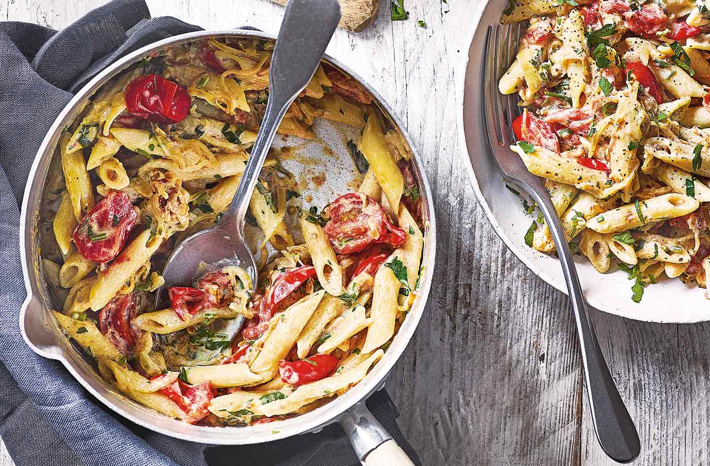 Tomato and sweet onion pasta recipe