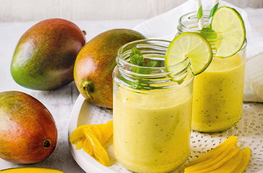 Lime and mango smoothie