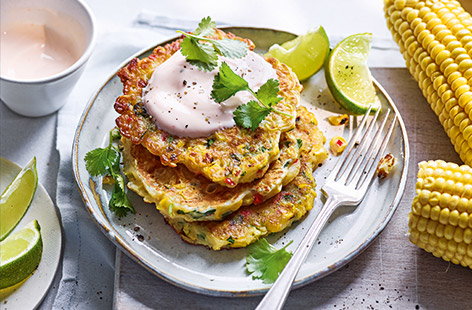 Try a new twist on barbecued corn on the cob with this corn and halloumi pancake recipe.