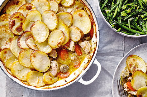 Chicken and mushroom hotpot