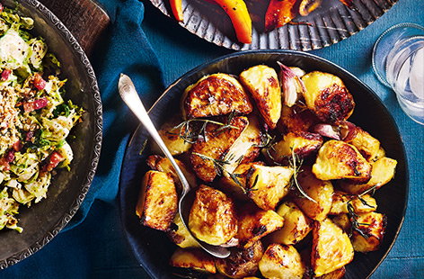 Ultimate goose fat, garlic and rosemary roasties