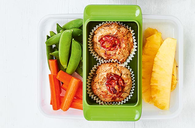 Tomato and bacon muffins