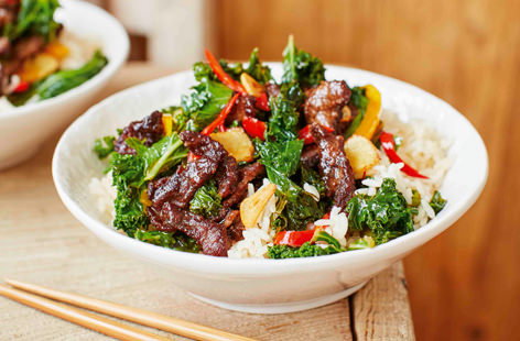 Get your chopsticks ready and rustle up this speedy stir-fry. Loaded with crispy beef and kale, it's perfect for a quick midweek meal.