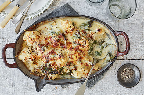 Kale and cauliflower cheese