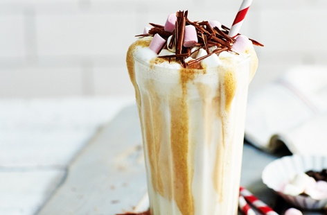 A frozen milkshake is the perfect summer treat and this version with a hit of caffeine, will give you an energy boost too. 