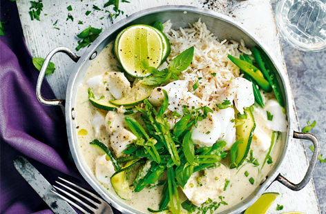 Packed with vibrant green veg and the heat of fragrant spices, this quick and easy-to-make Thai-inspired curry is a wonderfully satisfying dish that's great as a warming midweek dinner.