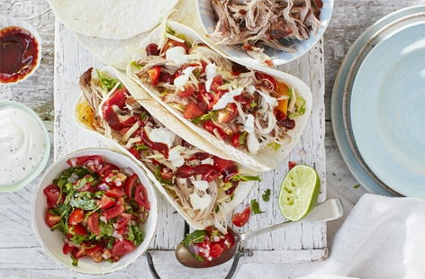 Feast your eyes on these fajitas brimming with slow-cooked, tender pulled pork and load up a platter with fresh salsa, soured cream and Cheddar cheese to be piled on top. Delivering moreish results, this pulled pork recipe is the ultimate weekend treat