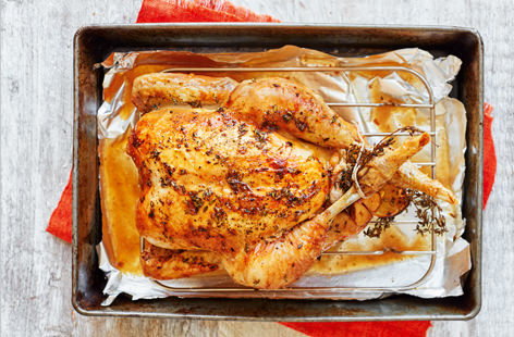 Garlic and thyme roast chicken