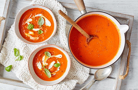 Dip chunks of crusty bread into this easy-to-make tomato soup recipe.