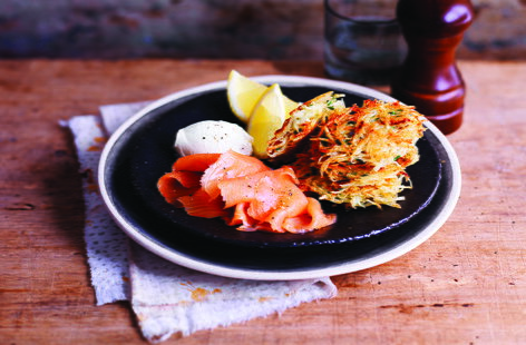 All you need to make these latkes is a mix of shredded potatoes, chives and shallots - simple, yet glorious