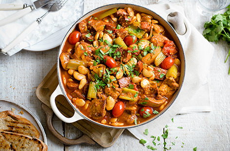 Smoked paprika and chorizo are the lead actors in this all star cast recipe. Butterbeans add an extra dose of plant protein to make this a satisfying and robust Spanish casserole. 