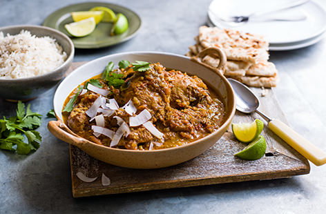 This slow-cooker curry recipe is packed with chicken, south Indian spices and coconut milk.