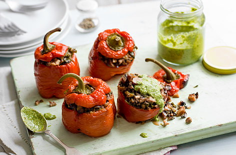 Slow-cookers are great for preparing vegetarian recipes, and these stuffed peppers are perfect for a veggie feast