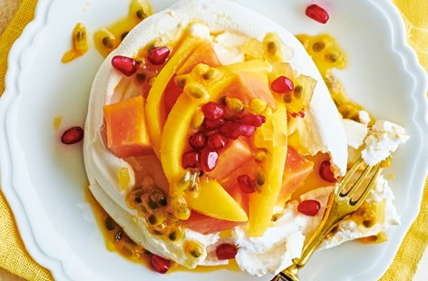 Tropical fruits are perfect for adding a tangy burst of flavour and colour during the winter months. This light and refreshing pud brings the best of papayas, mangoes, passion fruits and pomegranates and pairs them with a rich and velvety ginger cream.