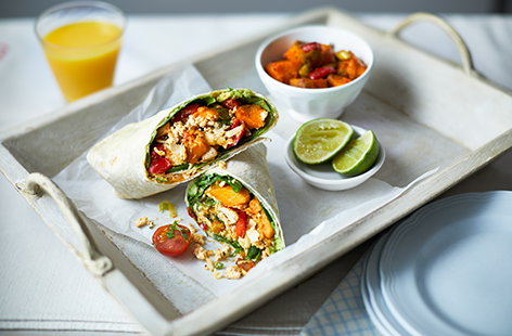 Make breakfast or weekend brunch a real occasion with this hearty vegan burrito recipe.