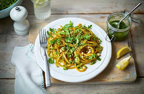 Vegan butternut squash spaghetti