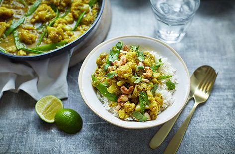 Full of warming spices and a hit of chilli, this simple cauliflower curry is quick and easy to prepare, and even easier to eat