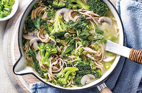 Aromatic and warming, this Thai green curry noodle bowl is the ideal dinner for busy weeknights